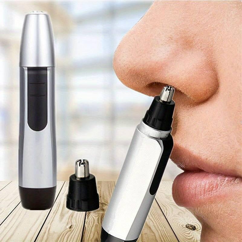 Multi-use Electric Facial Hair Clipper, R-shaped Cutter Head Hair Shaver for Nose Ear Beard, Portable Hair Trimmer without Batteries