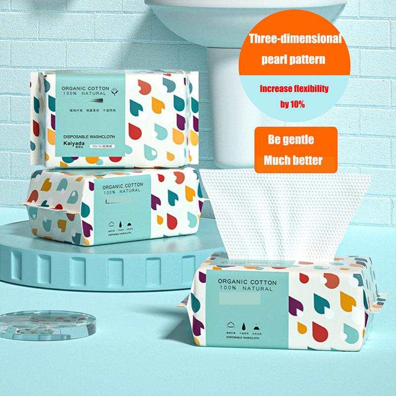 120PCS Disposable Thick 100% Cotton Face Towel Make Up Soft Removing Wipes Dry Cleanser Towelettes For Skin Care scott paper