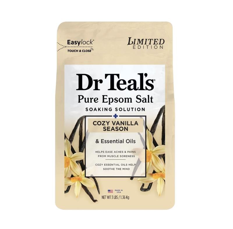 Dr Teal's Epsom Salt Magnesium Soak, Cozy Vanilla Season, 3 lbs.