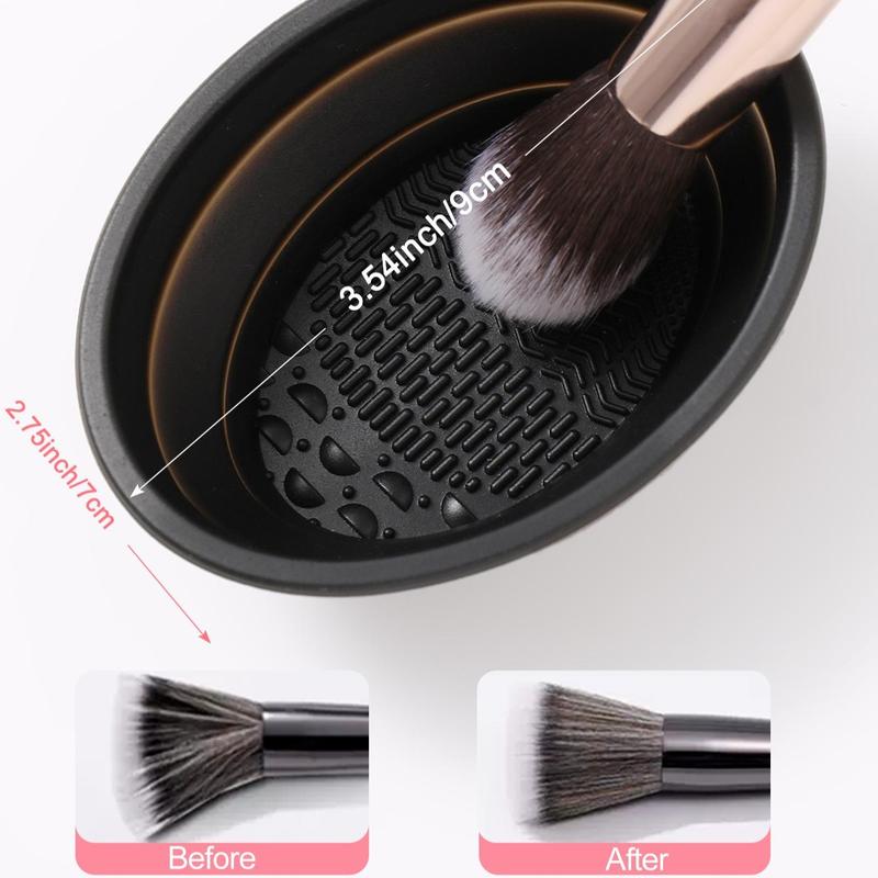 Makeup Tool Set with Storage Bag, 49pcs set Makeup Brush & Powder Puff & Sponge & Hairband & Makeup Brush Cleaning Tool, Cosmetic Brush Set for Beginners, Makeup Brushes Set, Christmas Gift