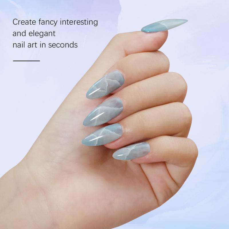 FZANEST Clear Blooming Gel 15ml UV LED Blossom Gel Polish For Spreading Effect Marble Natural Stone Gel Nail Polish Soak Off Nail Art Nail Care.