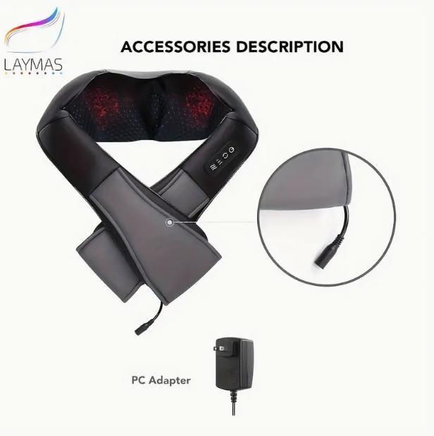 Special Events Back And Neck Massager With 3 Levels Adjustable Heating, 8 Nodes Deep Kneading Massage For Neck, Back, Shoulder, Use At Home, Car