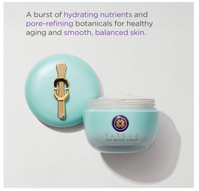 TATCHA The Water Cream | Cream Moisturizer for Face, Optimal Hydration For Pure Poreless Skin