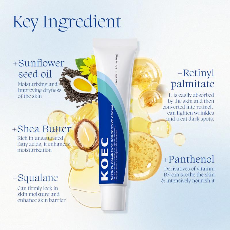 KOEC Retinol A Gel Moisturizer: Lightweight Dual-Action Anti-Wrinkle & Acne Care Cream Moisturizing Skincare Smooth Clear