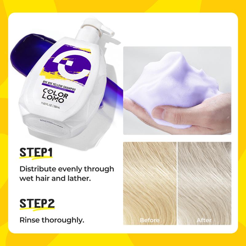 Bye Bye Yellow Shampoo By Colorlomo For Platinum Silver Shades