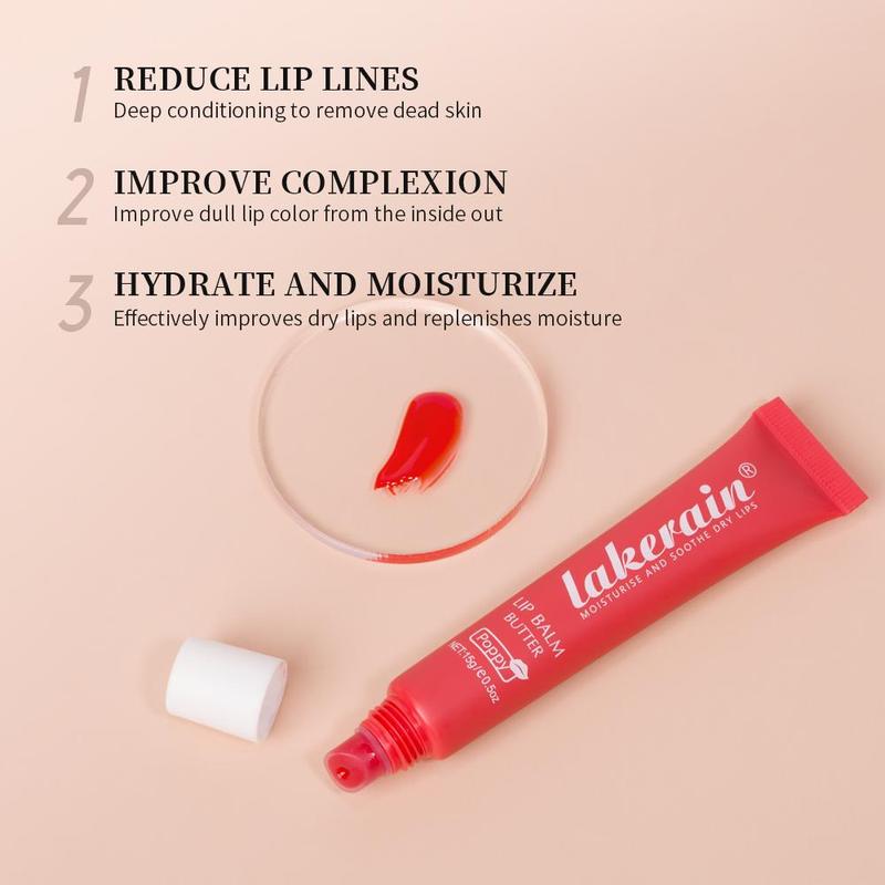 Hydrating Tinted Lip Balm, Summer Gifts, Butter Moisturizing Lipstick, Lip Tint Lip Stain Anti-cracking Lip Care Product for Women & Girls, Lip Products