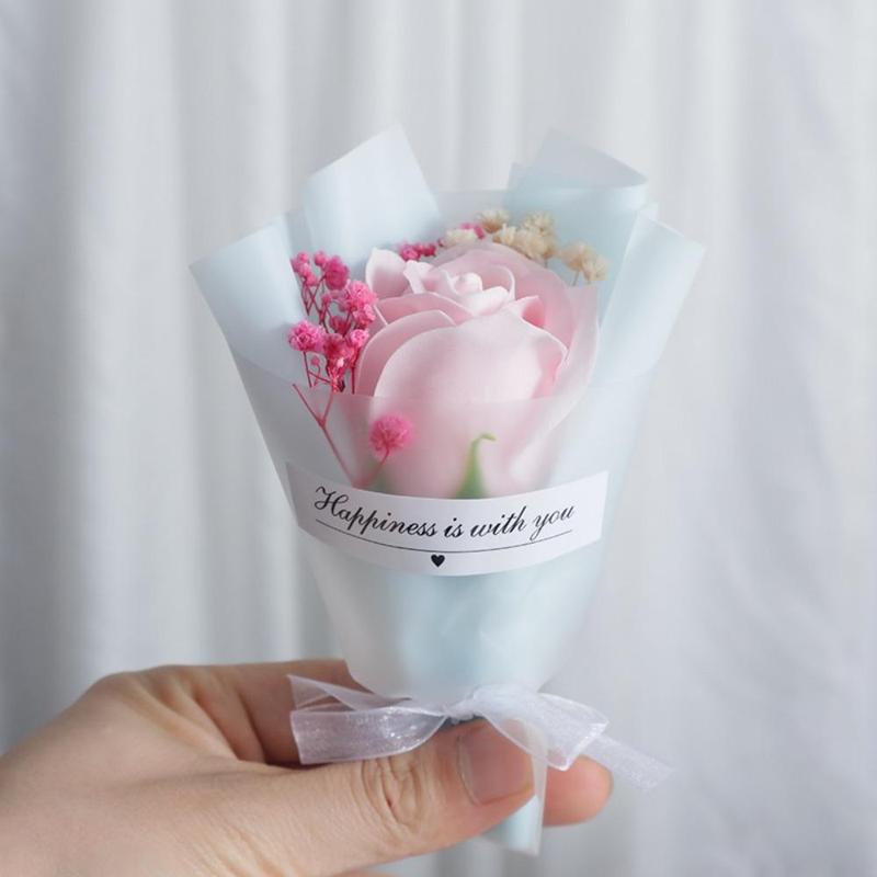 Mini Handmade Soap Flower Bouquet, 1 Count Artificial Flower Bouquet, Suitable for Party Favors, Family Gifts, Friends Gifts, Mother's Gifts