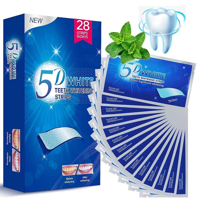 Teeth Whitening Strips – 28 Effective Strips for Reduced Sensitivity, Removes Coffee, Wine, 14 Treatments