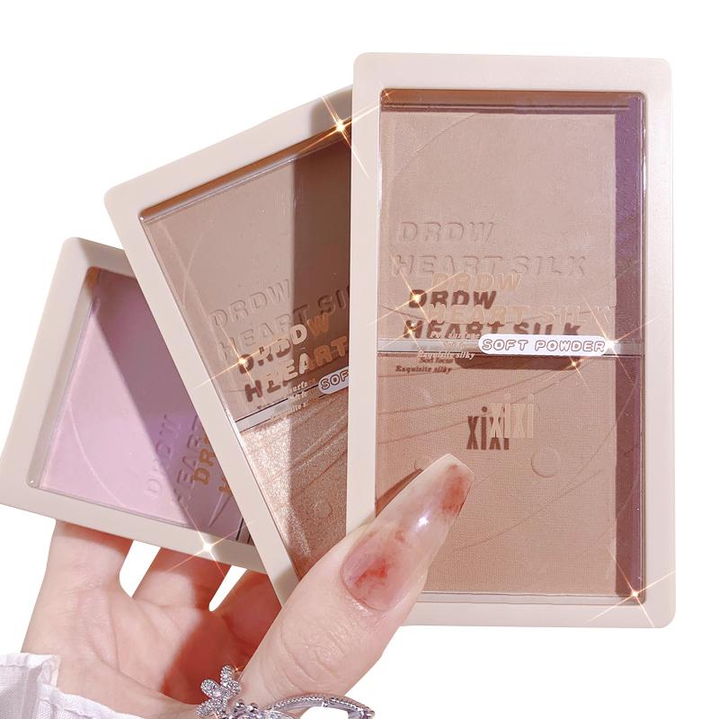 xixi Contour Highlighter Shadow Bronzer Matte Shimmer Brighten Face Sculptor Shading Contouring Powder Palette Repair Makeup Face