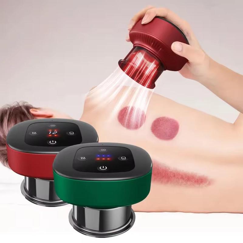 Smart Vacuum Electric Cupping Machine, Christmas Gifts Fall Gifts, 1 Box Negative Pressure Suction Heating Massager, Meridian Dredging Scraping Instrument, Winter Gift