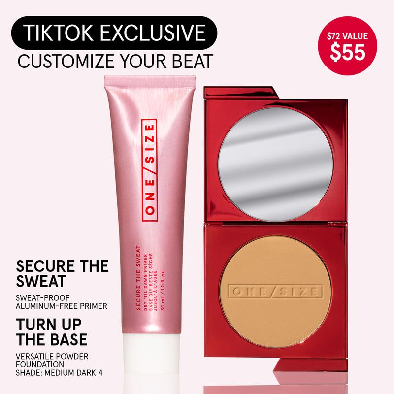 Turn Up The Matte TikTok Customizable Value Set - Sweat-Proof & Waterproof Primer and Full Coverage Base Powder Foundation for A Shine-Free, Flawless Finish