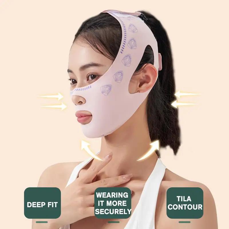 Reusable Facial Slimming Bandage V Face Lifting Firming Mask Shaper Anti-wrinkle Sleep Mask Facial Massage Belt Beauty Tool