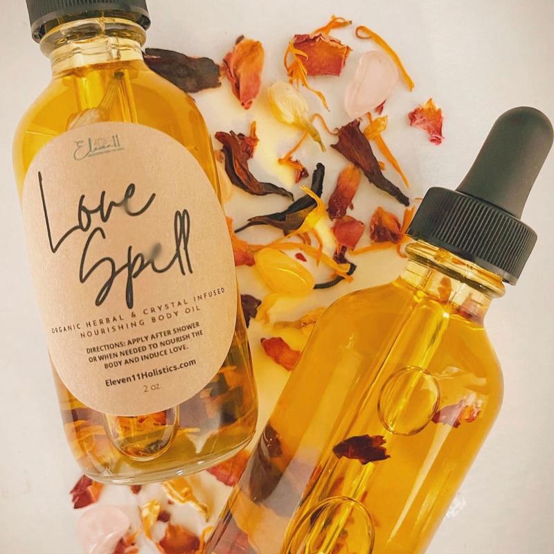 Love Crystal Infused Body Oil for Women with Argan and Jojoba Oil - Body Care