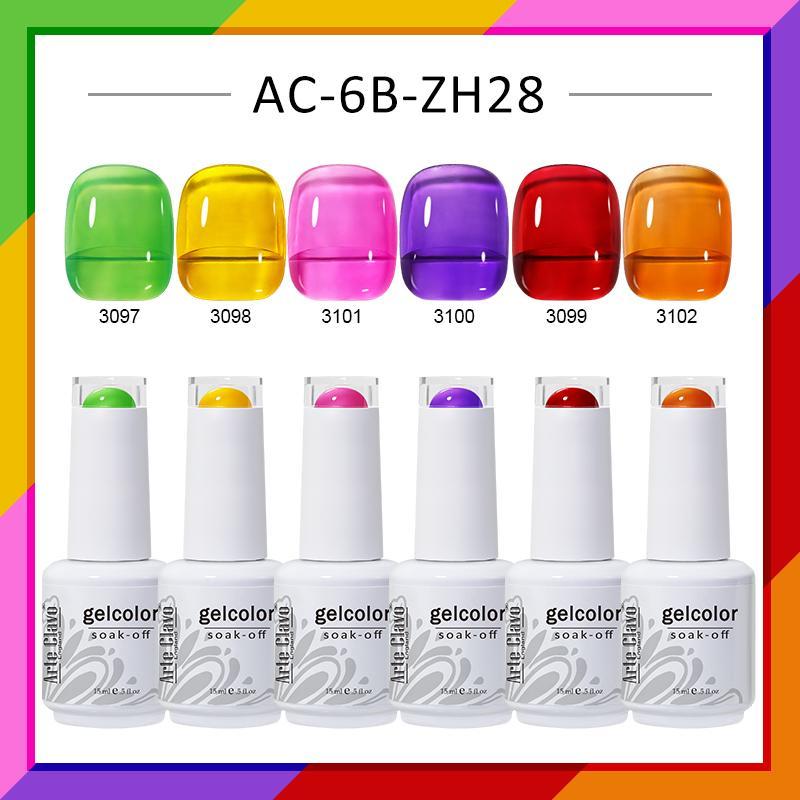 Summer Translucent Jelly Color Gel Nail Polish Set, Professional UV LED Dry Nail Art Gel, Nail Art Gift for Women & Girls