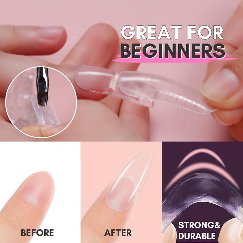 [HOT SALE] Makartt Poly Nail Gel Kit, 6 Clear Pink White Colors Gel Builder for Nail Extension Set All-in-one Nail Thickening Solution Salon Home French Manicure Nail Art Nail Care,polygel nail kits toes Cosmetic