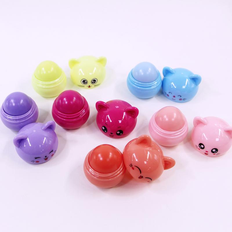 12 pieces a box, winter new cat design lip balm, moisturizing lip balm, moisturizing moisturizing products, suitable for various occasions lip makeup