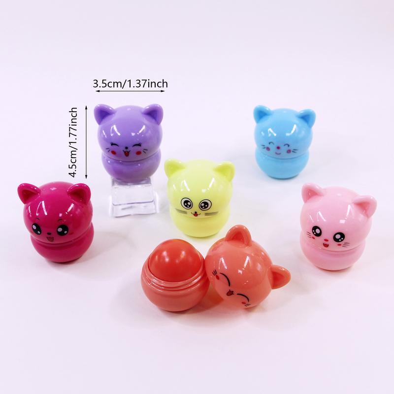 12 pieces a box, winter new cat design lip balm, moisturizing lip balm, moisturizing moisturizing products, suitable for various occasions lip makeup