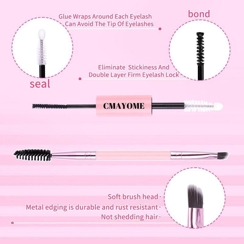 Natural Look Eyelash Extensions, 1 Box Individual False Eyelashes with Eyelash Glue & Tweezers & Brush, Eye Makeup Enhancement Tool for Women & Girls