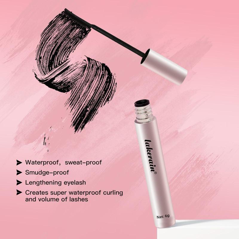 Waterproof Long Lasting Mascara, 2 Counts Natural Curl Eyelashes Mascara, Eyelashes Lengthening Volumizing Defining, Professional Eye Makeup Products