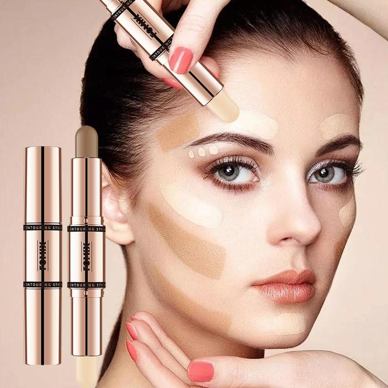 Double-ended Contour & Highlighter Stick, Long Lasting Makeup Stick, Facial Contouring & Detailing Makeup Stick, High-gloss Makeup Accessories