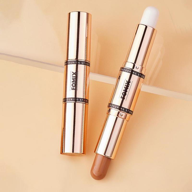 Double-ended Contour & Highlighter Stick, Long Lasting Makeup Stick, Facial Contouring & Detailing Makeup Stick, High-gloss Makeup Accessories