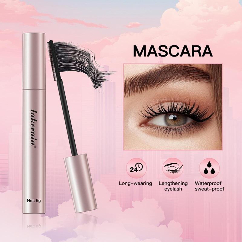 Waterproof Long Lasting Mascara, 2 Counts Natural Curl Eyelashes Mascara, Eyelashes Lengthening Volumizing Defining, Professional Eye Makeup Products