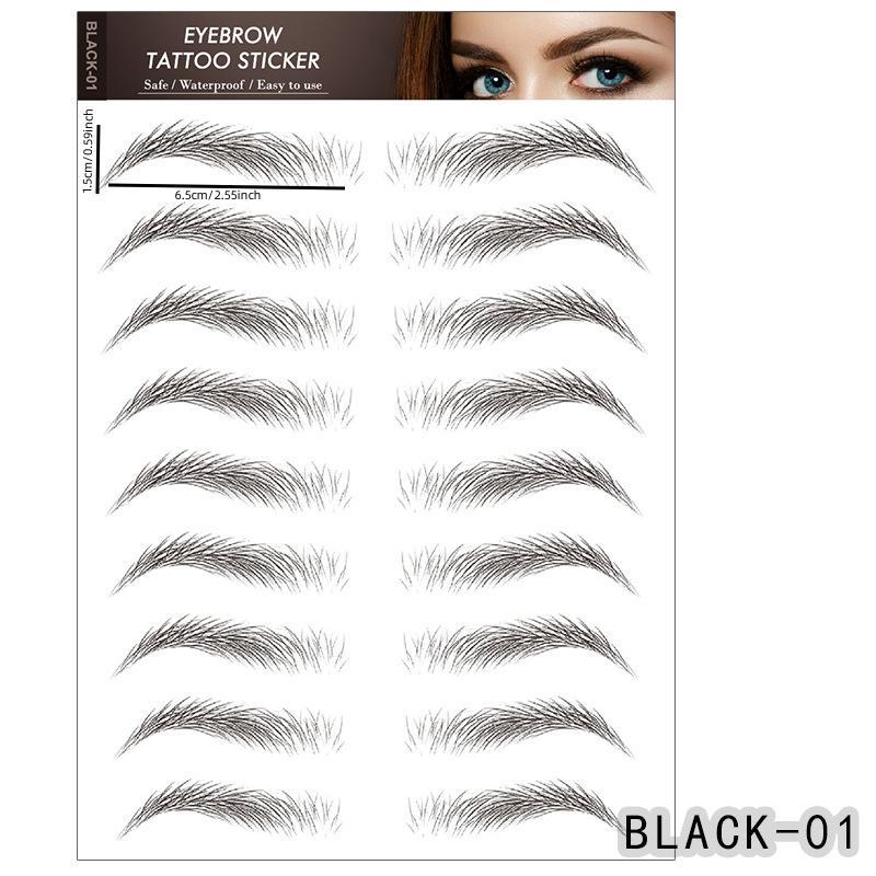 1 Sheet Natural Eyebrow Sticker, Temporary Eyebrow Tattoo Sticker, Eyebrow Shaping Sticker, Makeup Tool for Women