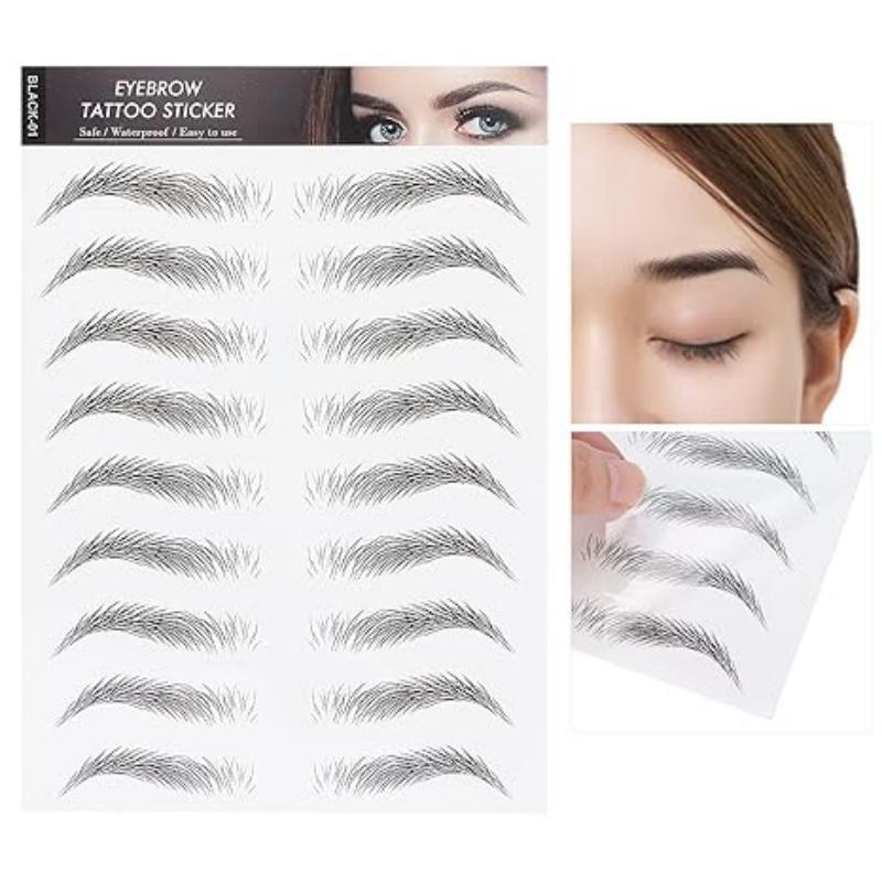 1 Sheet Natural Eyebrow Sticker, Temporary Eyebrow Tattoo Sticker, Eyebrow Shaping Sticker, Makeup Tool for Women