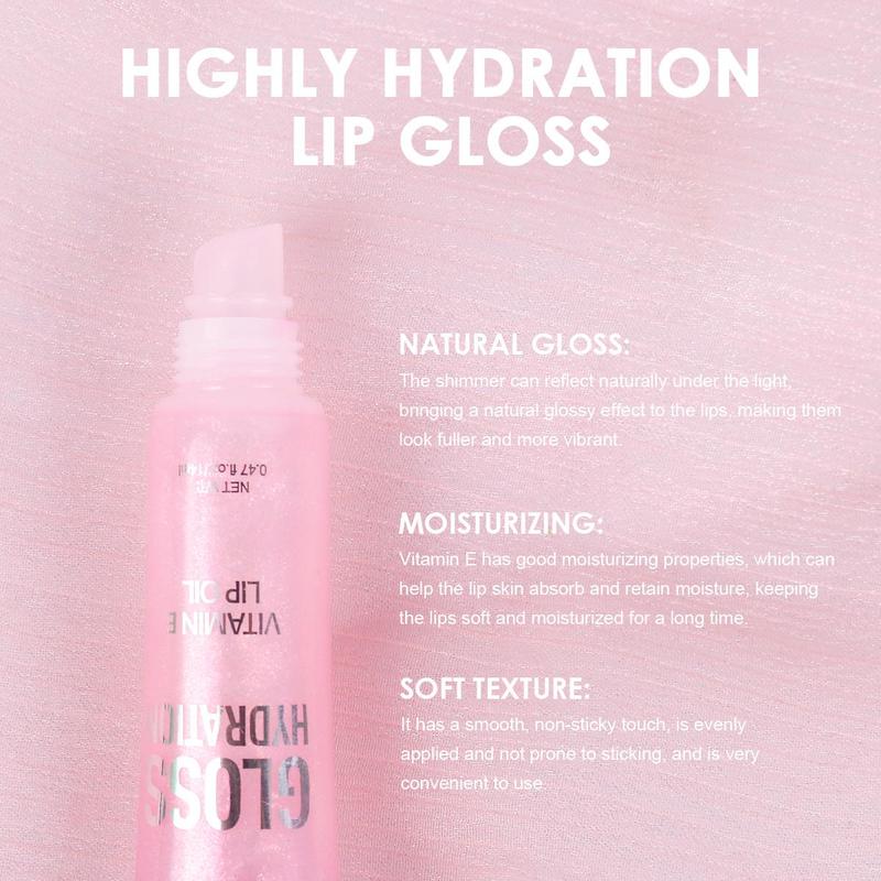 Long Lasting Lip Gloss, Moisturizing Lip Glaze, Glossy Lip Glaze Stick, Plumping Lip Oil Lip Stick for Girls & Women, Christmas Gift