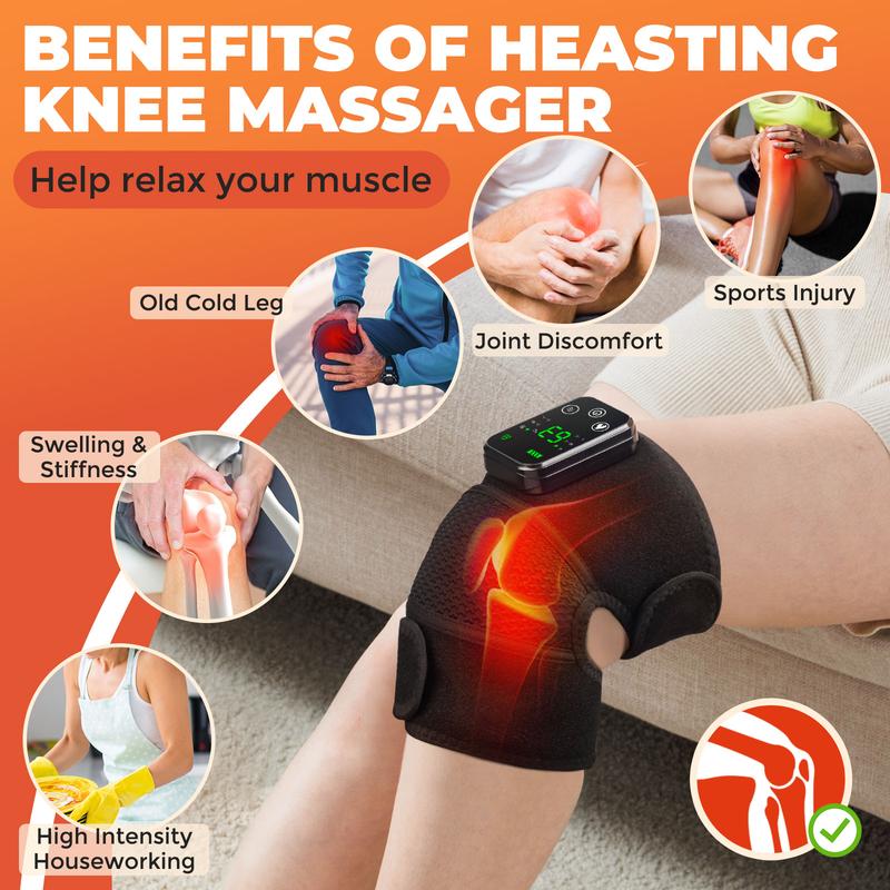 Black FridayHeating Knee Massager, KneeShoulder Elbow 3-in-1 Heating VibrationMassagers, Body Care Wireless HotCompress Body Massager for Muscle,Birthday Gifts, Gift for Christmas & Fall,Winter Gift