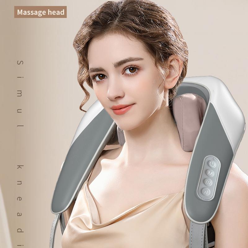 Shiatsu Neck and Back Massager with Soothing Heat, Electric Deep Tissue Kneading Massage Pillow for Shoulder, Leg, Body Muscle Pain Relief, Home, Office, and Car Use