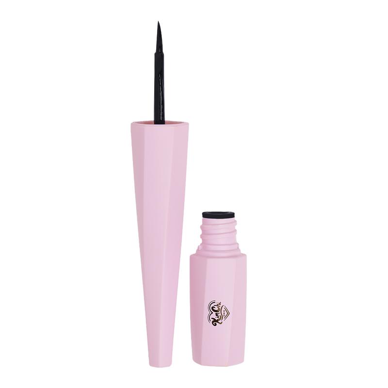 KimChi Chic Stage Proof Liquid Liner, Waterproof Black Eyeliner with Felt Tip Brush, Long-Lasting Formula, 0.1 fl oz (3ml)