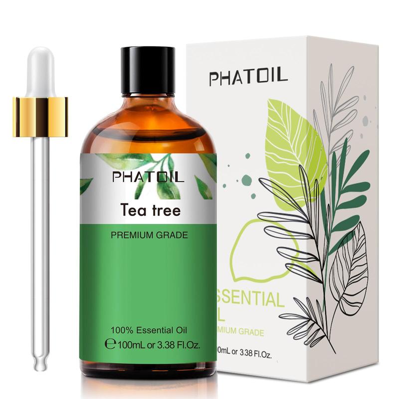 100ml Tea Tree Essential Oil, 1 Count Pure Aromatherapy Diffuser Oil, Natural Essential Oil for Massage Bath Sleep Relaxation