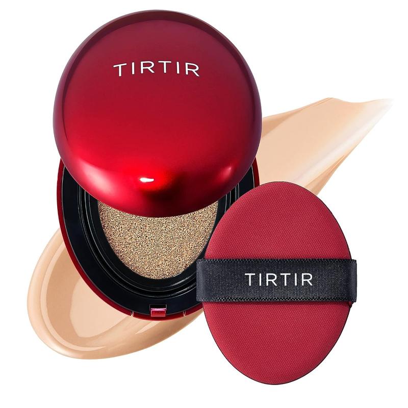 TIRTIR Mask Fit Red Cushion Foundation NO23 SAND - Full Coverage, Weightless, Skin Fit, Satin Glow Finish Concealer Flawless