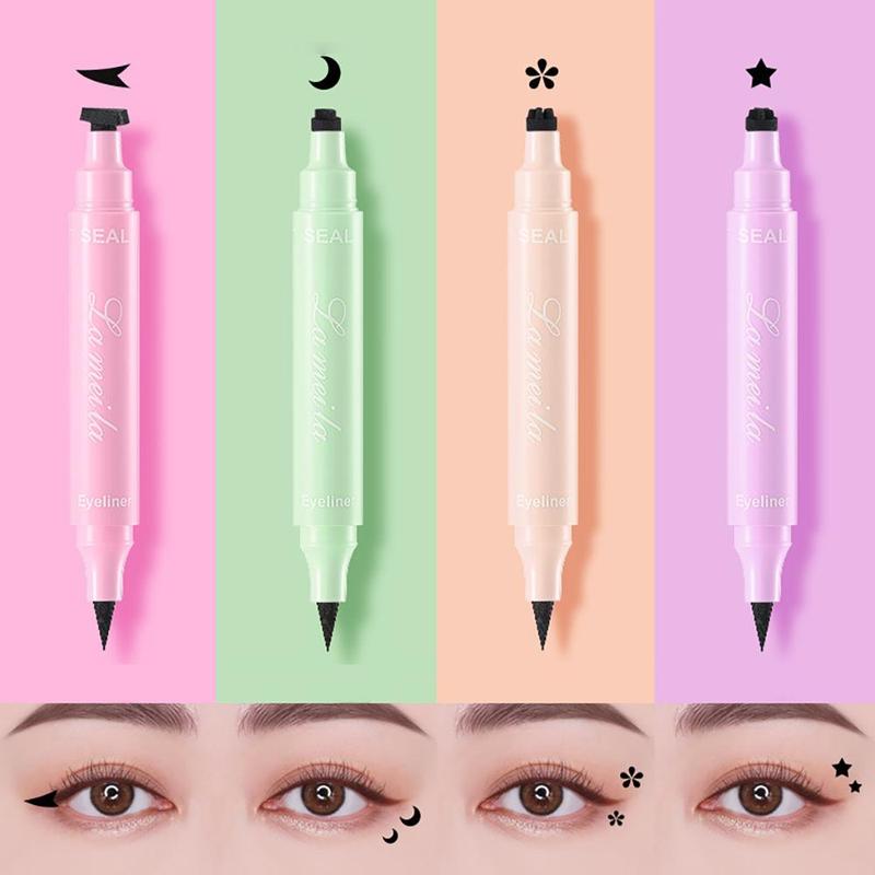 Dual-ended Eyeliner Stamps, 8 Counts set Waterproof Liquid Eyeliner Seal Stamp, Long Lasting Eyeliner Pen for Eye Makeup Decoration, Summer Cosmetic Products, Eye Makeup Products, The Eyebrow Expert