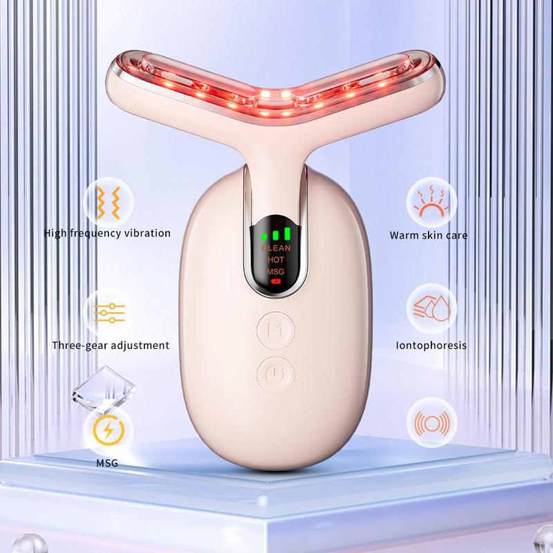 Rechargeable Facial Massager, 3 Massage Modes Face and Neck Massager, Home Facial Skin Care Tools, Gift for Girls Holiday