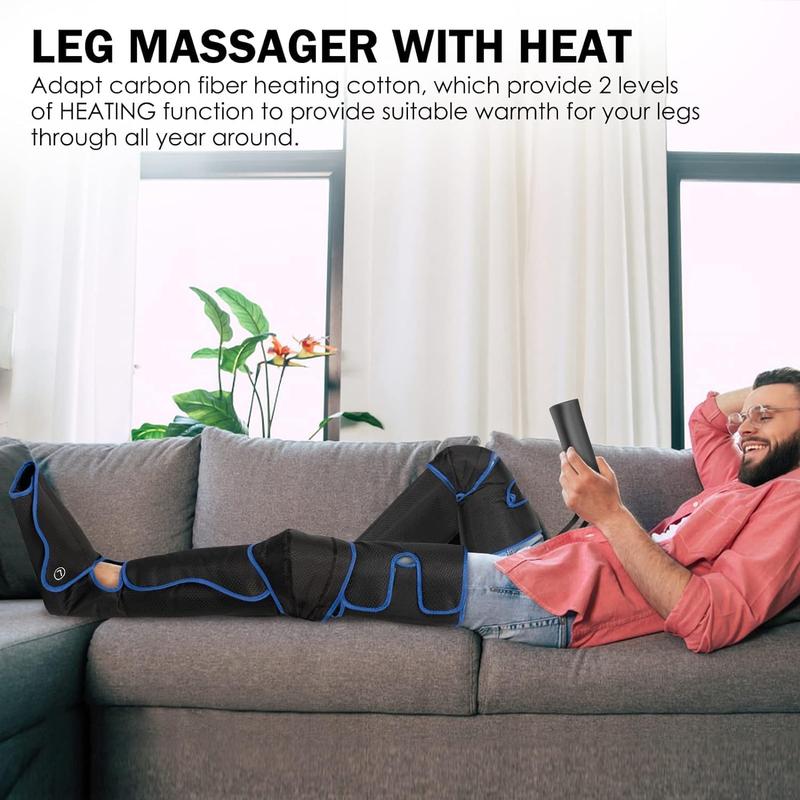 TOLOCO Leg Massager: 6 Modes & 3 Vibration Levels for Improved Circulation, Relaxation, and Comfort – Perfect for Stress Relief and Recovery