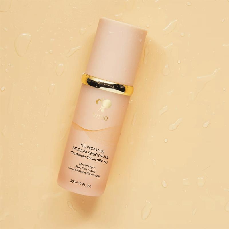 WIUO Foundation 4 in 1 - Medium Spectrum, Liquid Foundation for Flawless, Natural Looking Finish