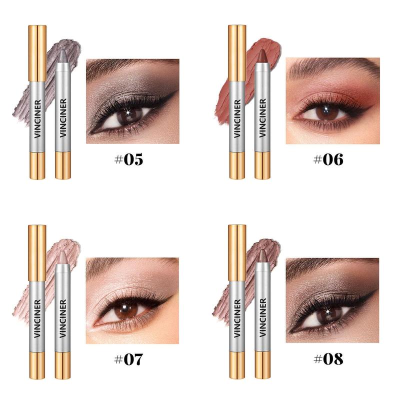 Long Lasting Eyeshadow Stick, Waterproof Matte Eyeshadow Pen, High Pigmented Eyeshadow Bar, Easy Coloring Eye Makeup Pen, Professional Daily Makeup Accessories