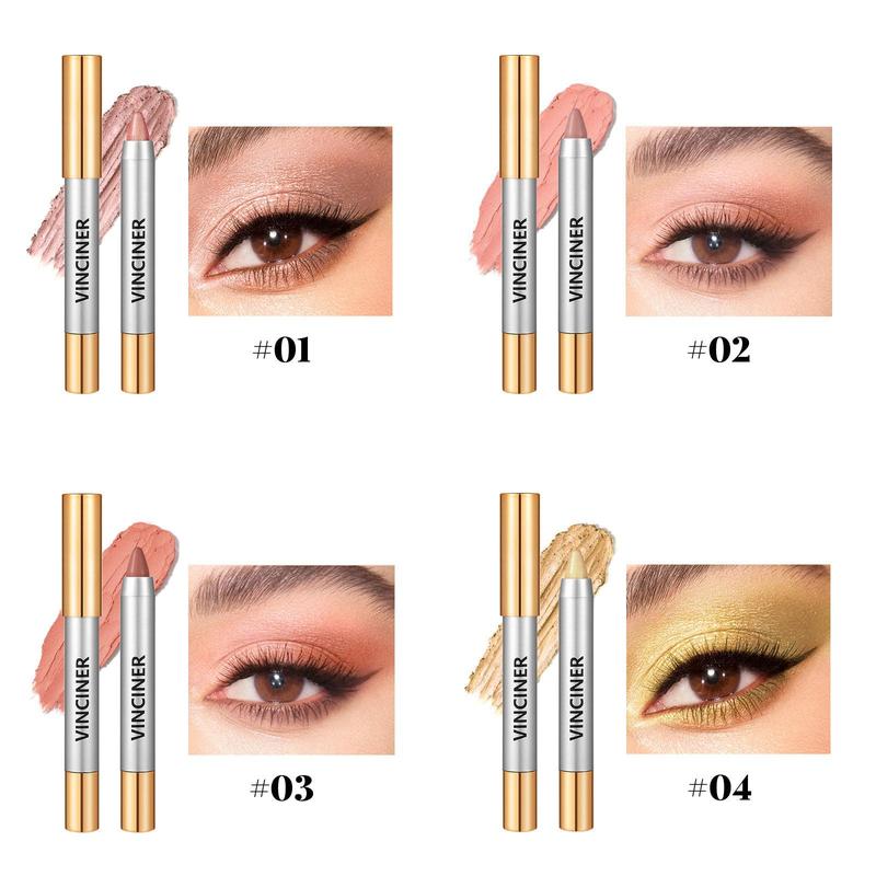 Long Lasting Eyeshadow Stick, Waterproof Matte Eyeshadow Pen, High Pigmented Eyeshadow Bar, Easy Coloring Eye Makeup Pen, Professional Daily Makeup Accessories