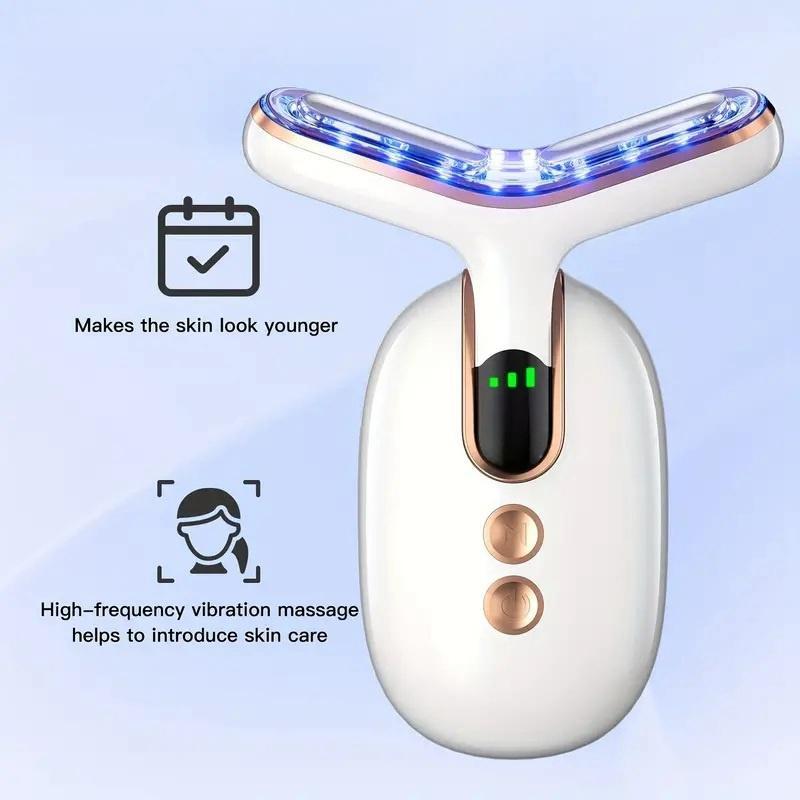 Rechargeable Facial Massager, 3 Massage Modes Face and Neck Massager, Home Facial Skin Care Tools, Gift for Girls Holiday