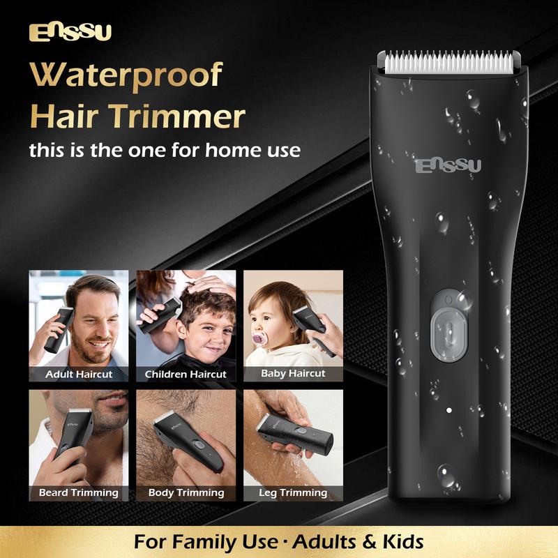 Hair Clippers for Men, Waterproof Body Hair Trimmer, Cordless Hair Cutting Kit for Head, Rechargeable Home Barber Haircut Trimmer (Note!! Do not use on intimate areas)