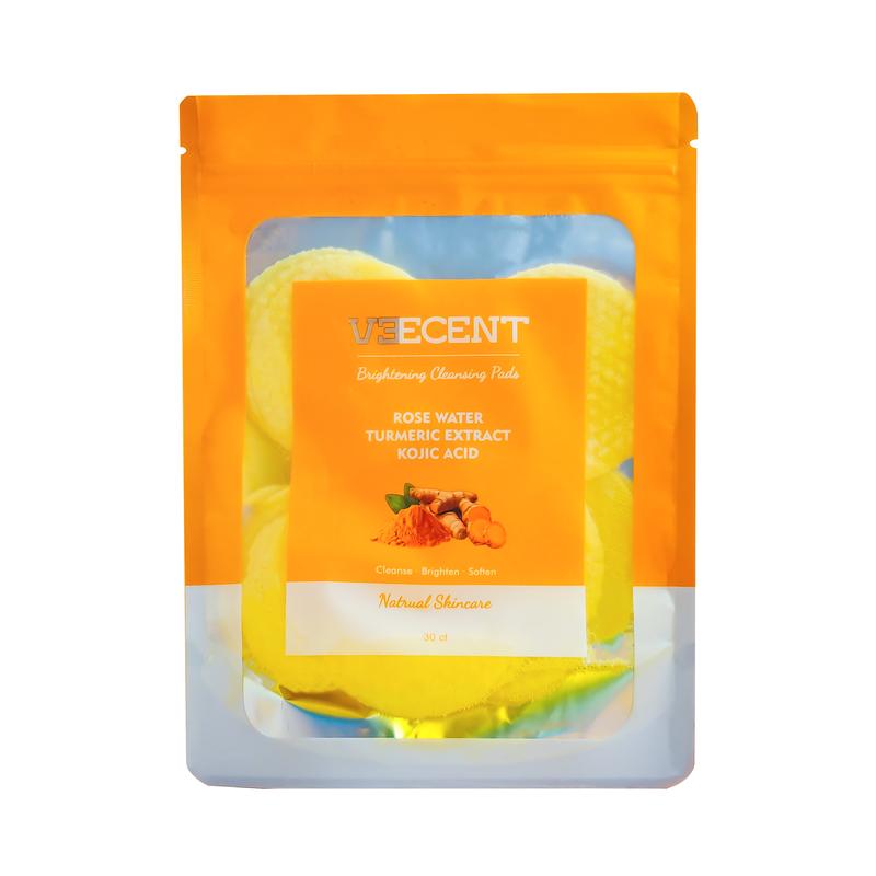 NEW Veecent-Turmeric and Kojic Cleansing Pads Daily Gentle Cleanser Cosmetic