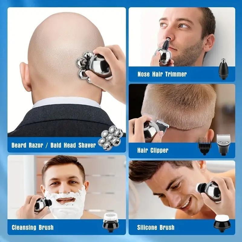 5 in 1 Electric Shaver, 1 Set Multifunctional Portable Rechargeable Razor & Accessories, Professional Beard Trimmer for Men