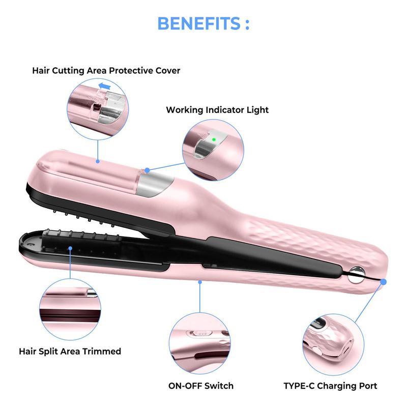 Multifunctional Hair Clipper, USB Charging Portable Hair Trimmer with Straightening Function, Automatic Hair Clipper for Home Travel Personal Use, Hair Clippers