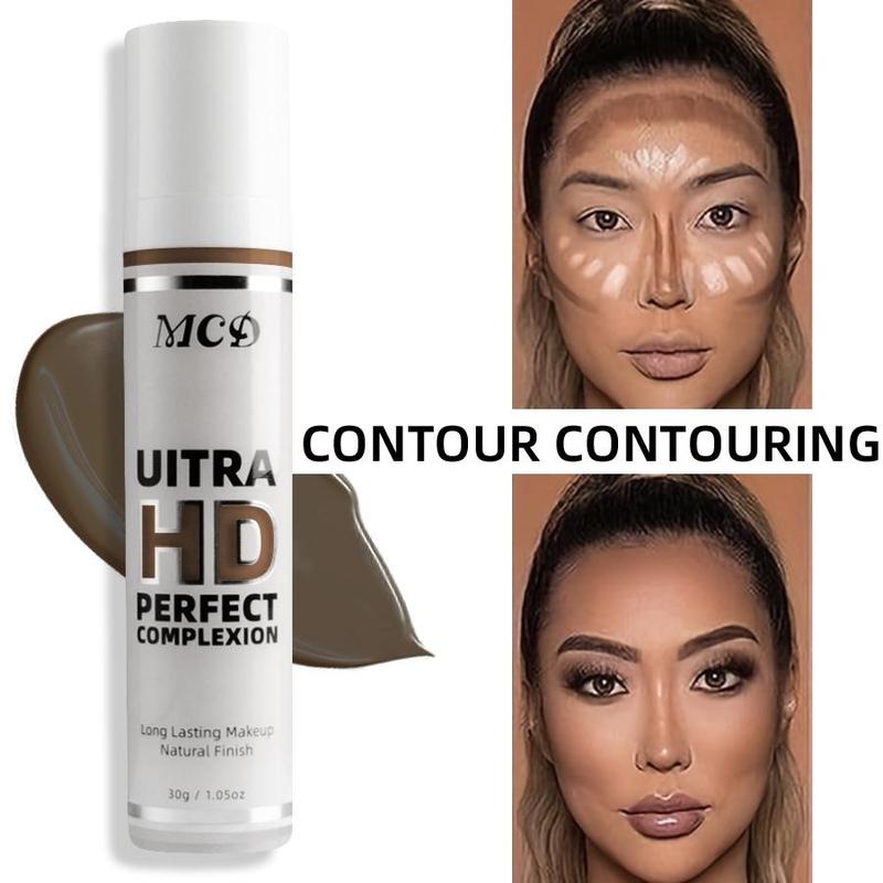 Long-lasting Concealer Liquid Foundation, 1 Count Waterproof Matte Finish Foundation, Natural Look Makeup Base for Daily Use