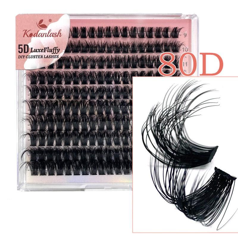 0.07 D Curling Fluffy DIY Cluster Eyelashes, 1 Box 5D 9-16mm Volume Segments Eyelashes Extensions, Fully and Dramatic Faux Handmade Easy for DIY Individual Eyelash At Home Makeup, Lash Clusters, Meatball In Makeup, Christmas Gift