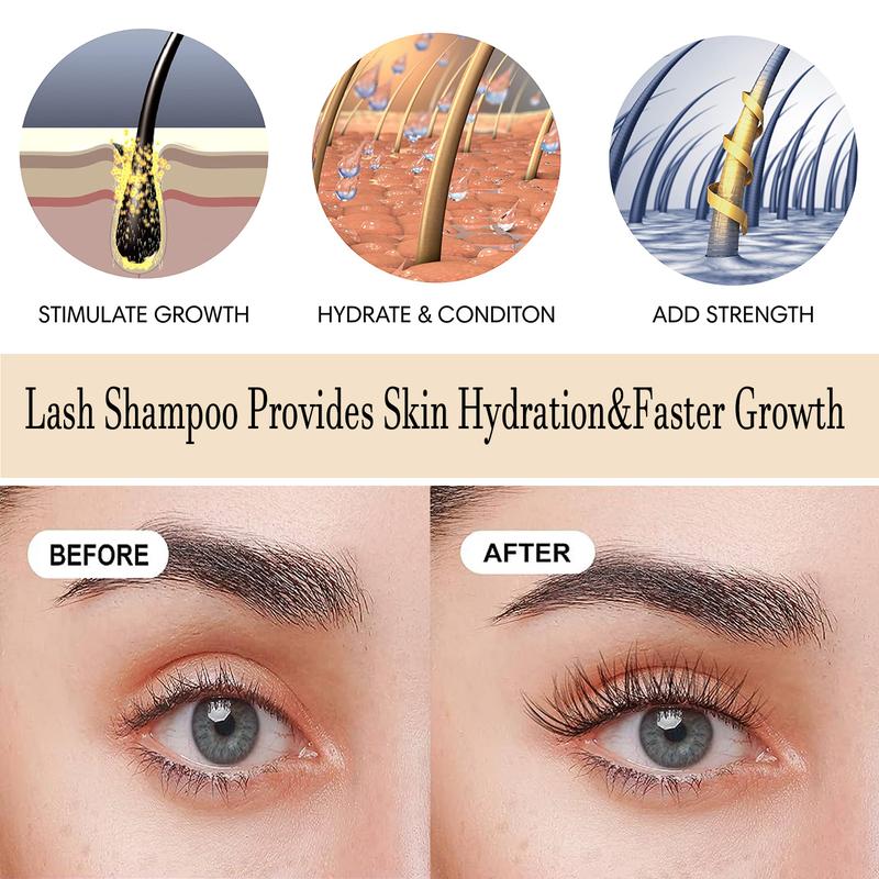 100ML Lash Shampoo for Lash Extensions.Lash Cleaning Kit with 1 Pcs USB Lash Fan 50 Pcs Eyelash Brushes 100 Pcs Micro Brush 2 Pcs Lash Shampoo Brush 2 Pcs compressed Sponge and Rinse Bottle