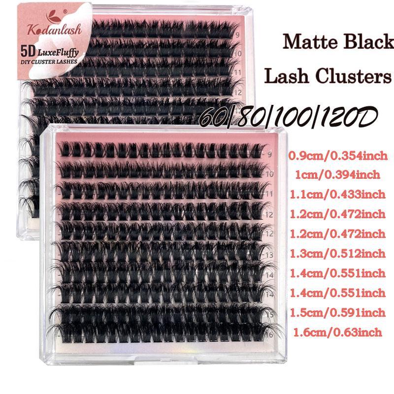 0.07 D Curling Fluffy DIY Cluster Eyelashes, 1 Box 5D 9-16mm Volume Segments Eyelashes Extensions, Fully and Dramatic Faux Handmade Easy for DIY Individual Eyelash At Home Makeup, Lash Clusters, Meatball In Makeup, Christmas Gift