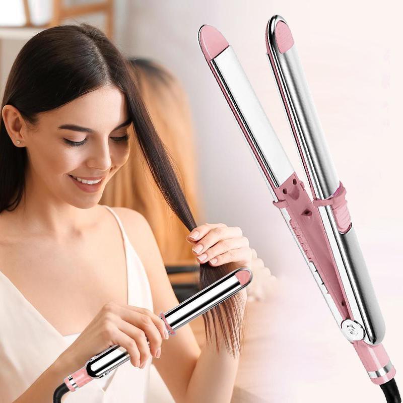 Professional Flat Iron Hair Straightener for Christmas Gift, Durable Titanium Hair Straightening Ionic Fast Heating Hair Tools, Comfort 2 in 1 Curler & Straightener for Fall, Hair Accessories, Winter Gifts